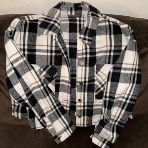 Lane Bryant Flannel Button Up Jacket